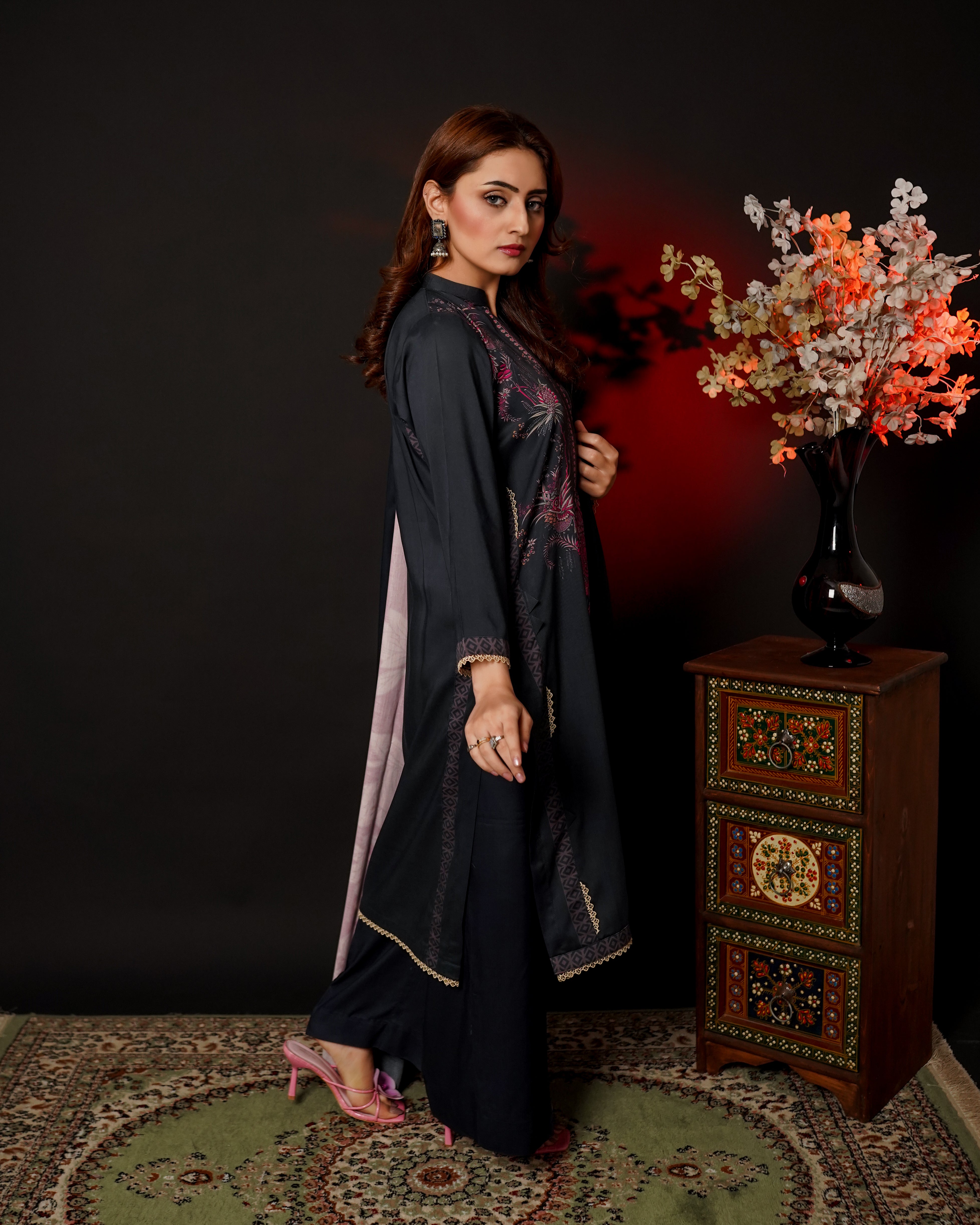 3 Piece Unstitched Linen Suit