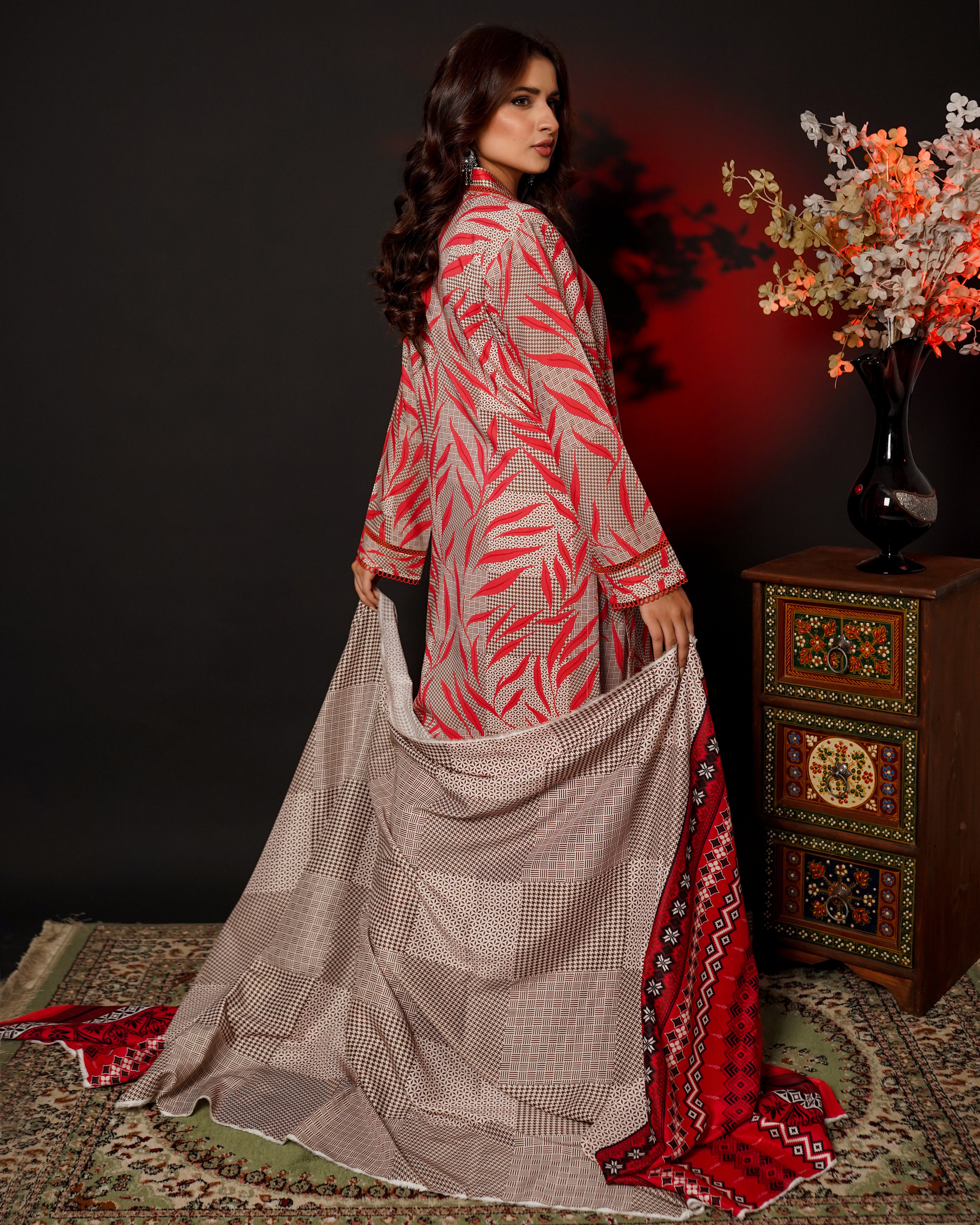 3 Piece Unstitched Linen Suit