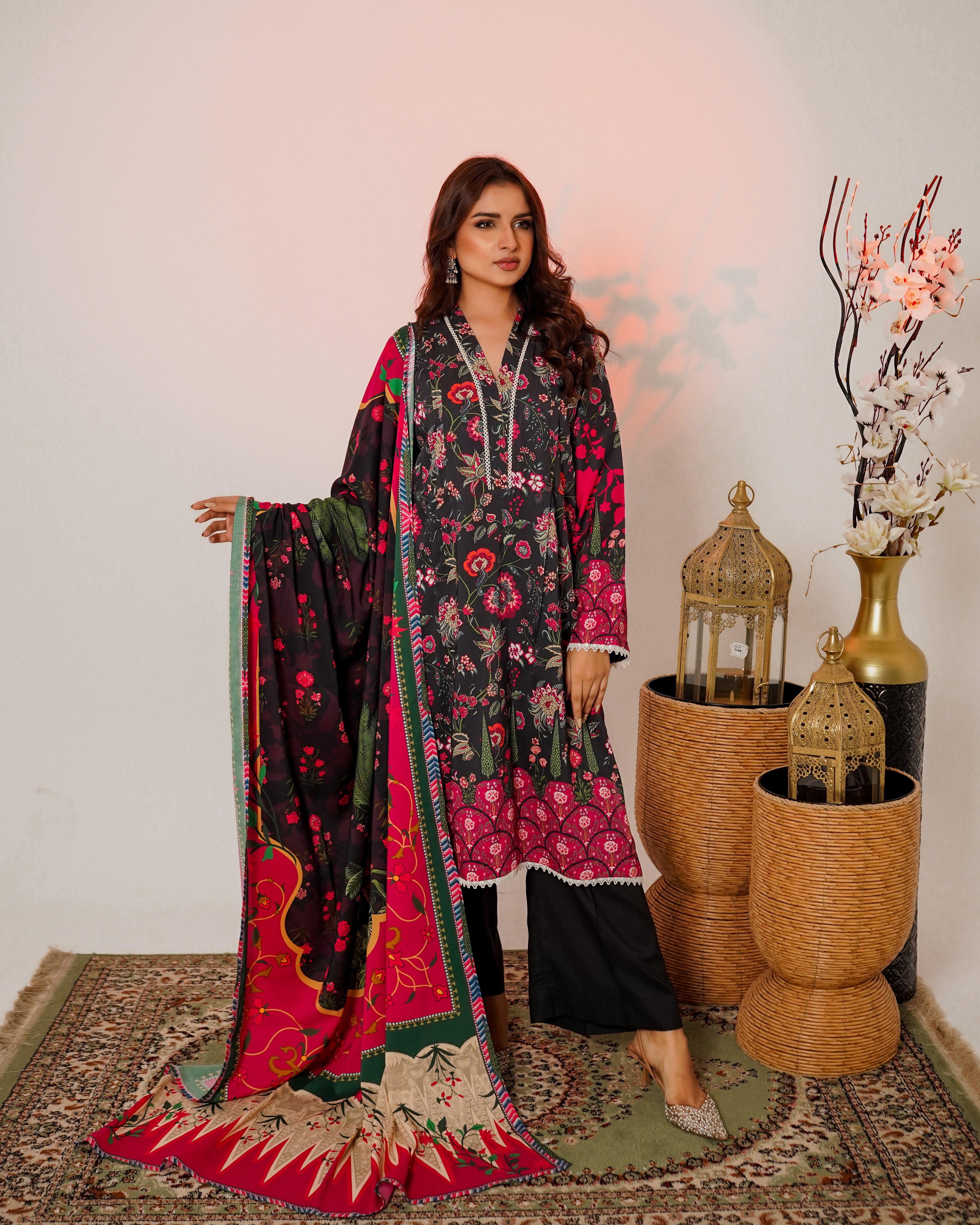 3 Piece Unstitched Linen Suit