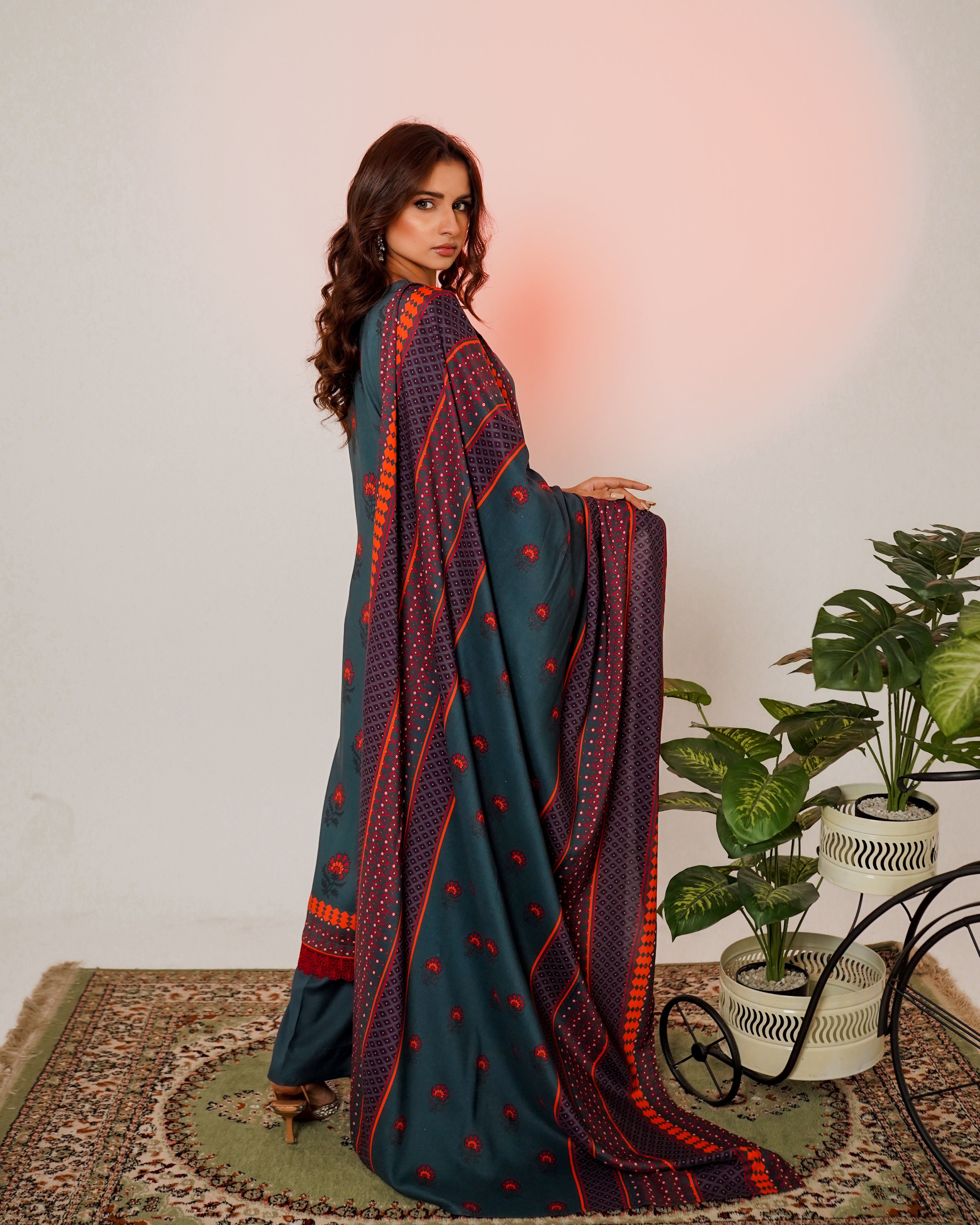 3 Piece Unstitched Linen Suit