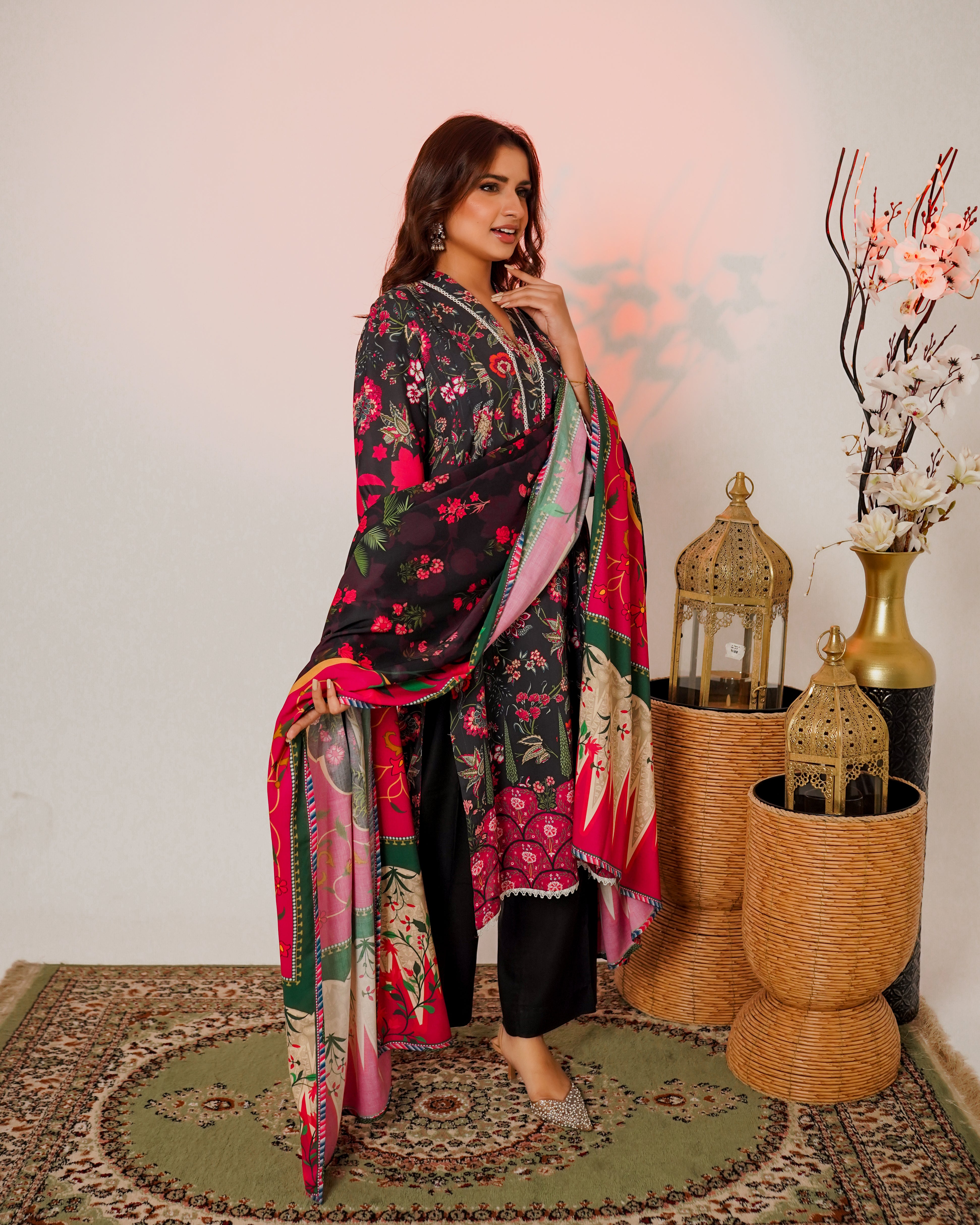 3 Piece Unstitched Linen Suit