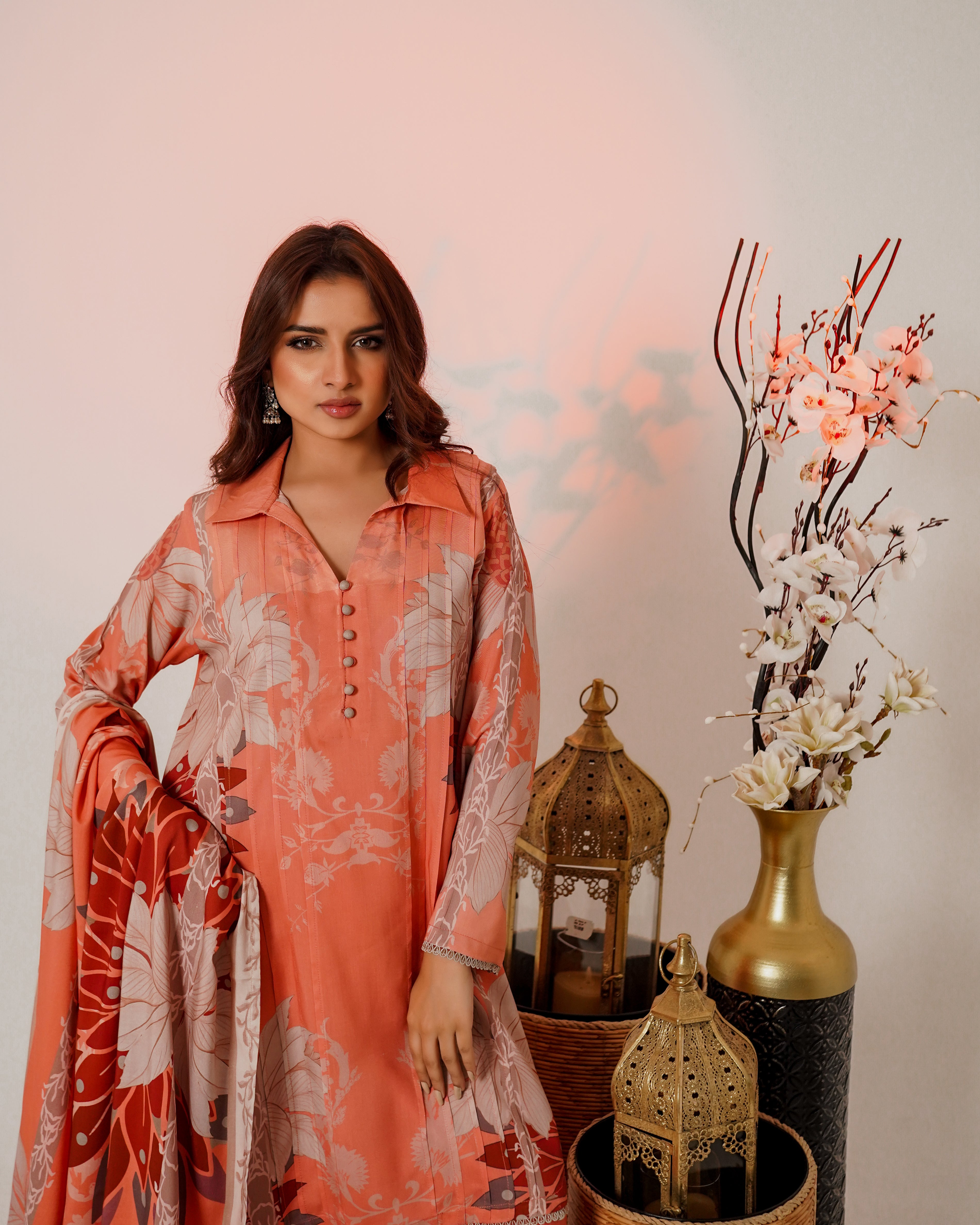 3 Piece Unstitched Linen Suit