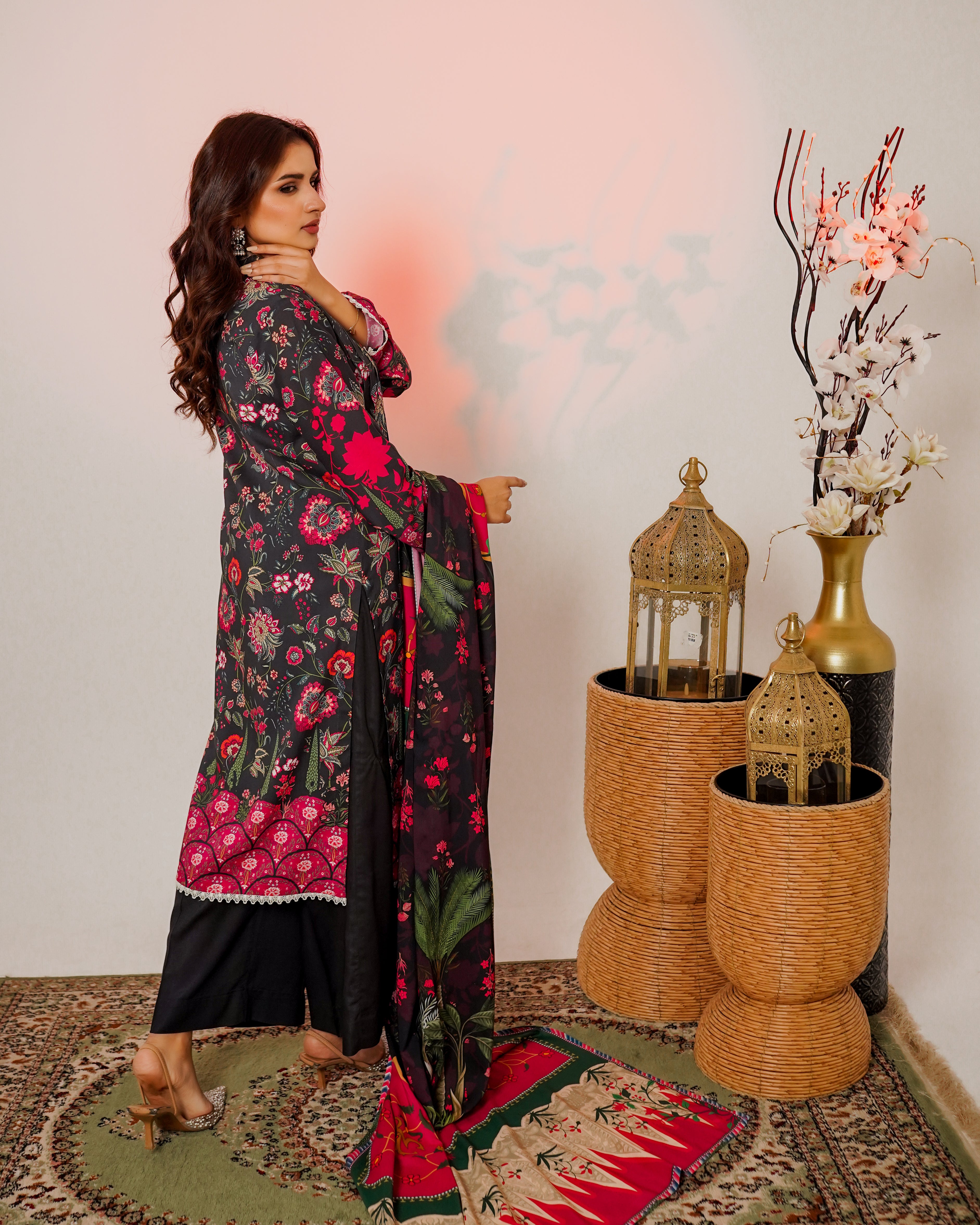 3 Piece Unstitched Linen Suit