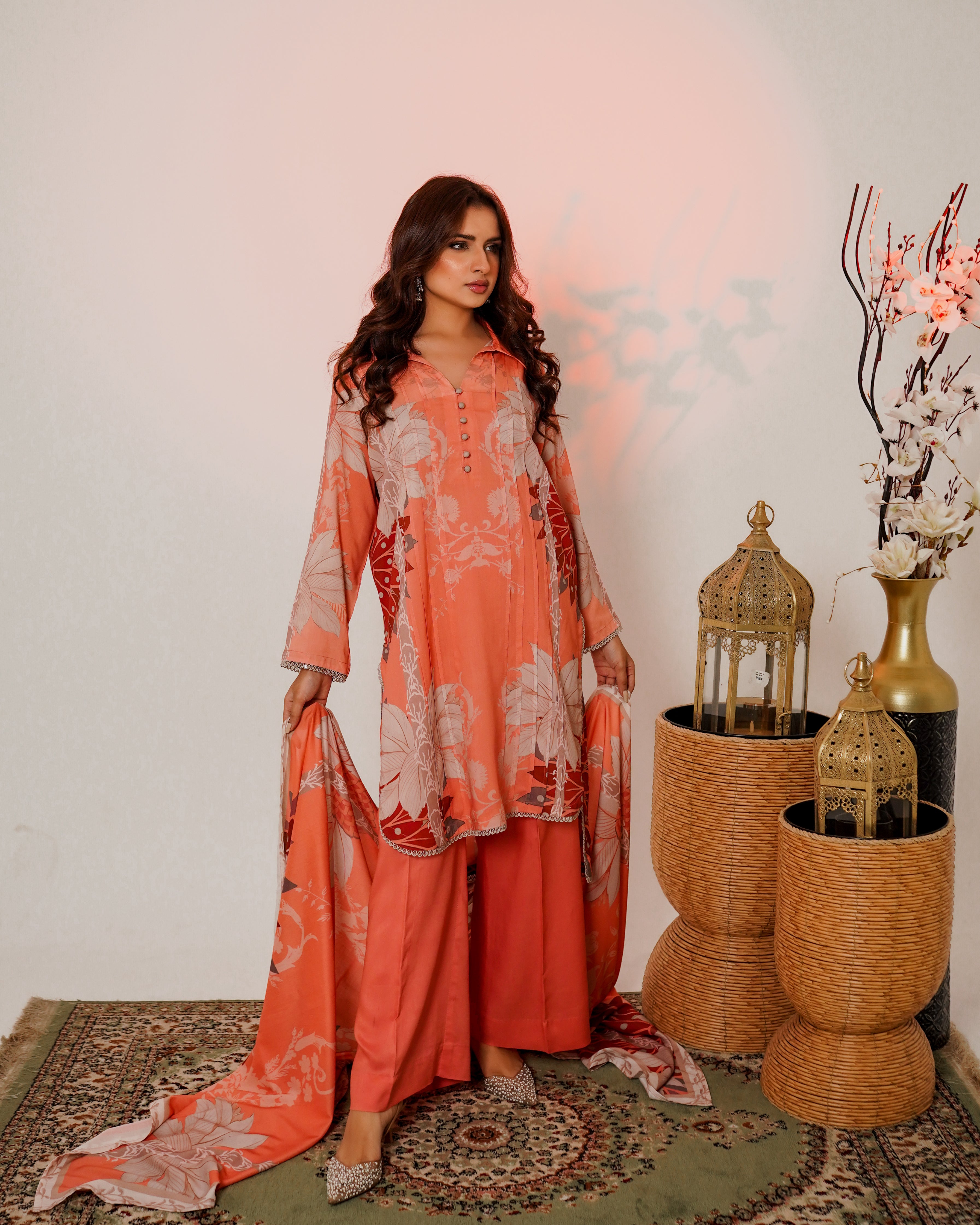 3 Piece Unstitched Linen Suit