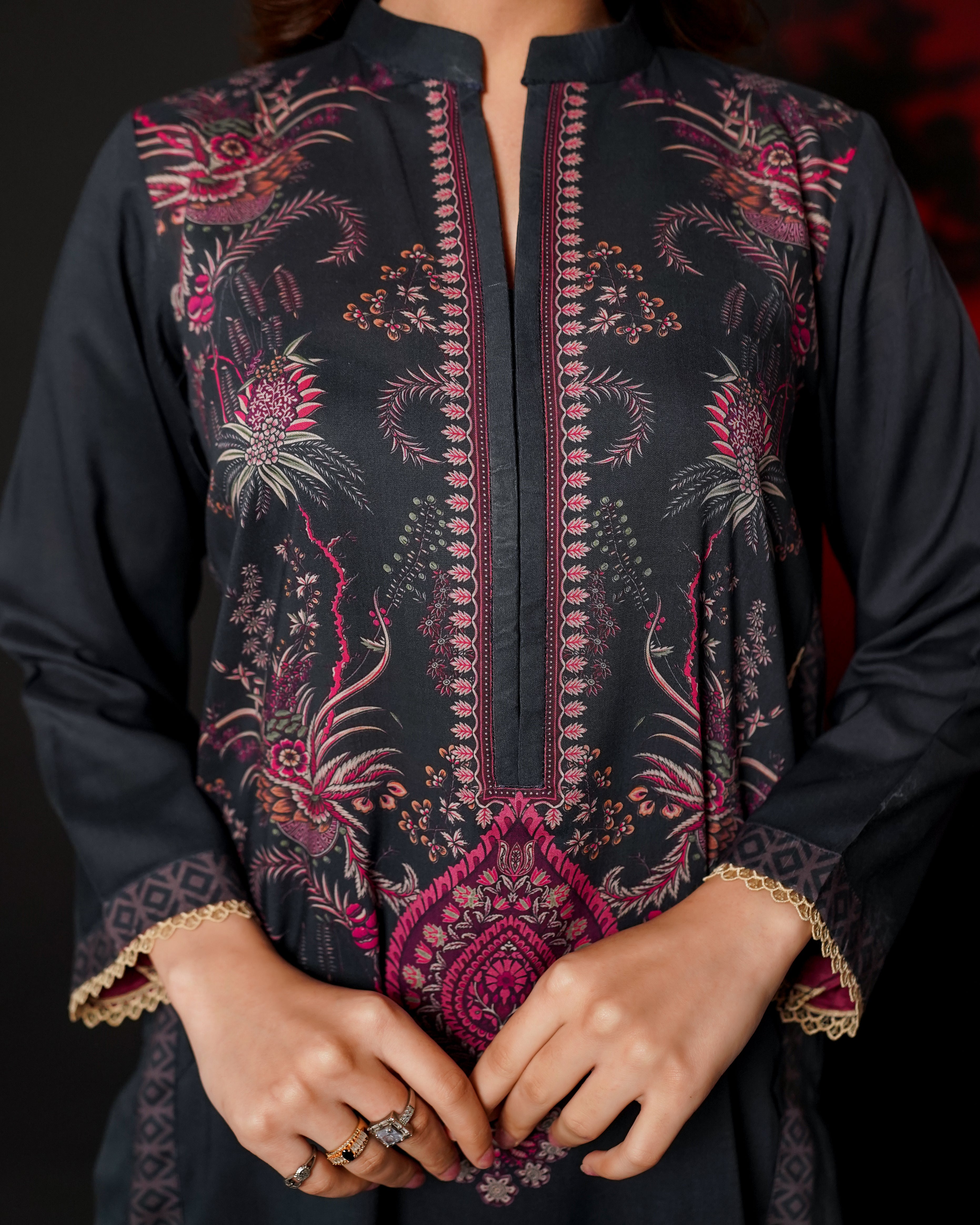 3 Piece Unstitched Linen Suit