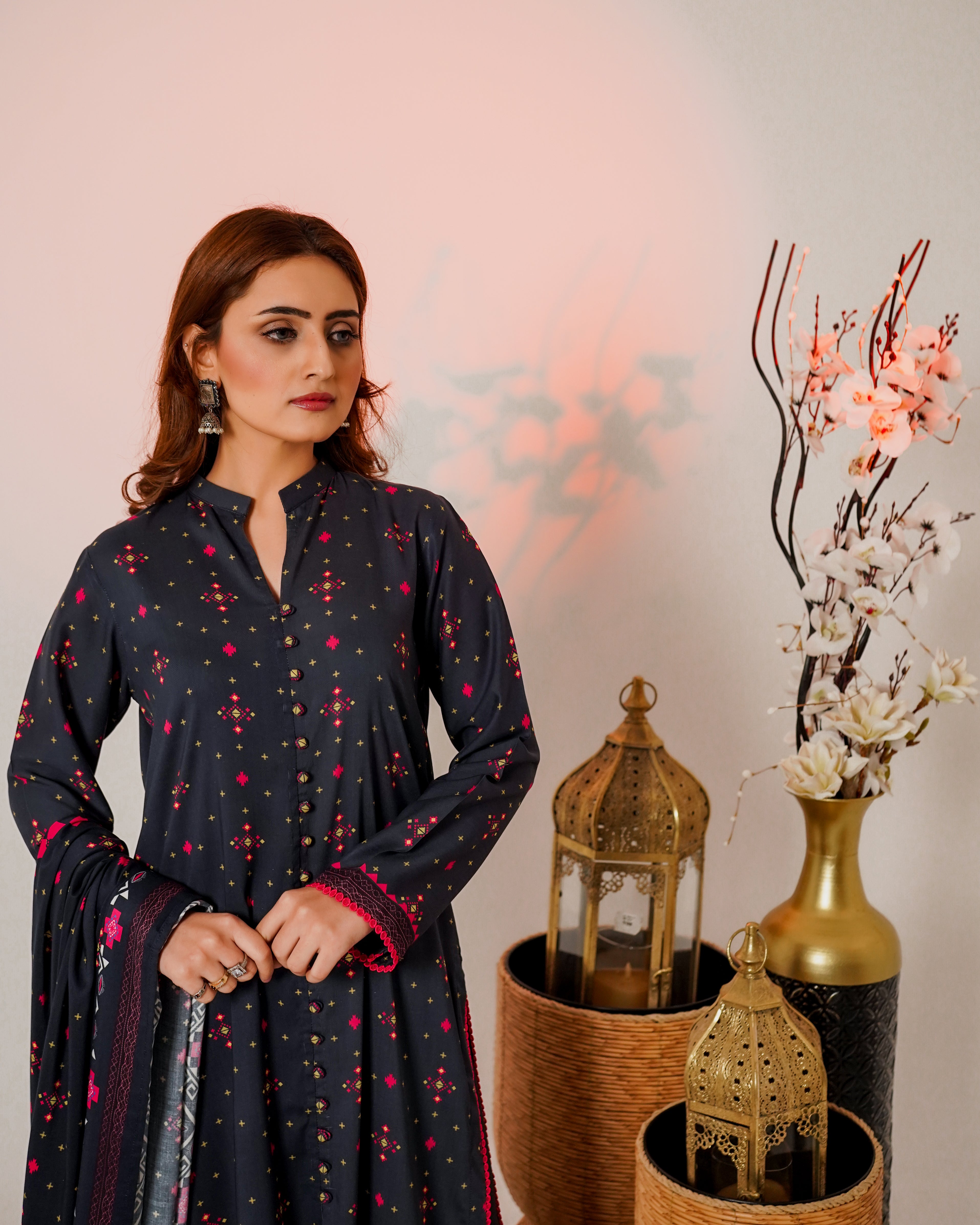 3 Piece Unstitched Linen Suit