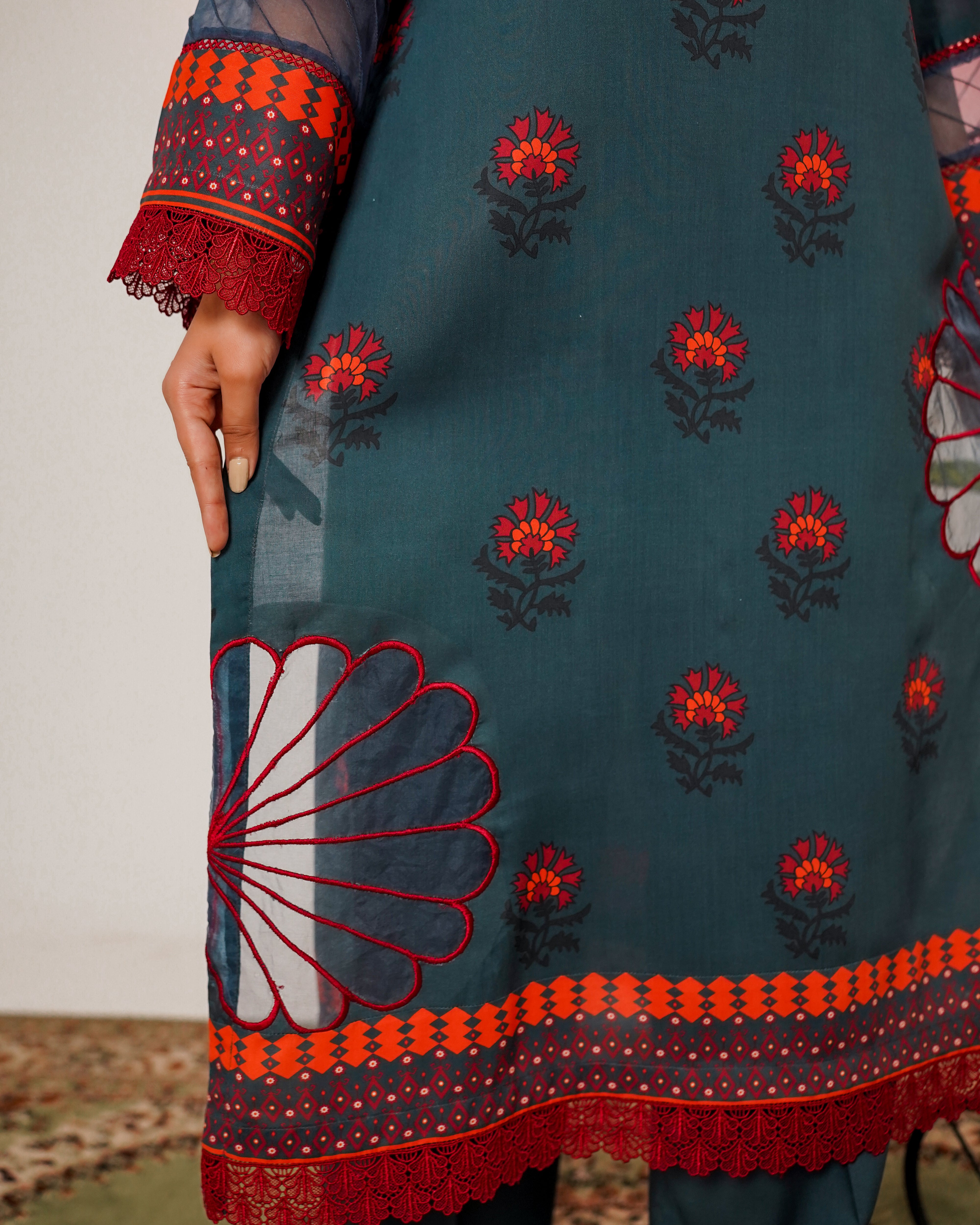 3 Piece Unstitched Linen Suit