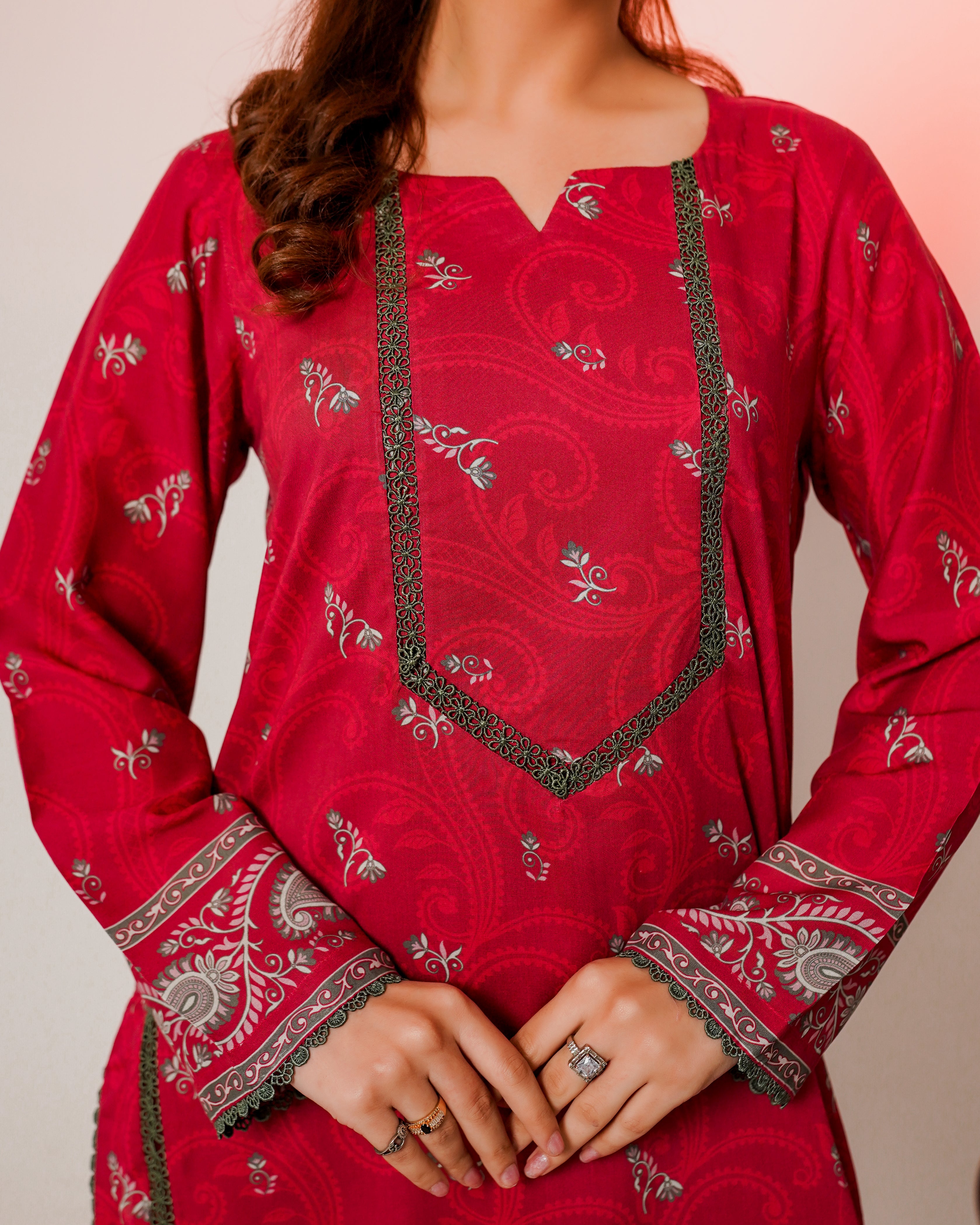 3 Piece Unstitched Linen Suit