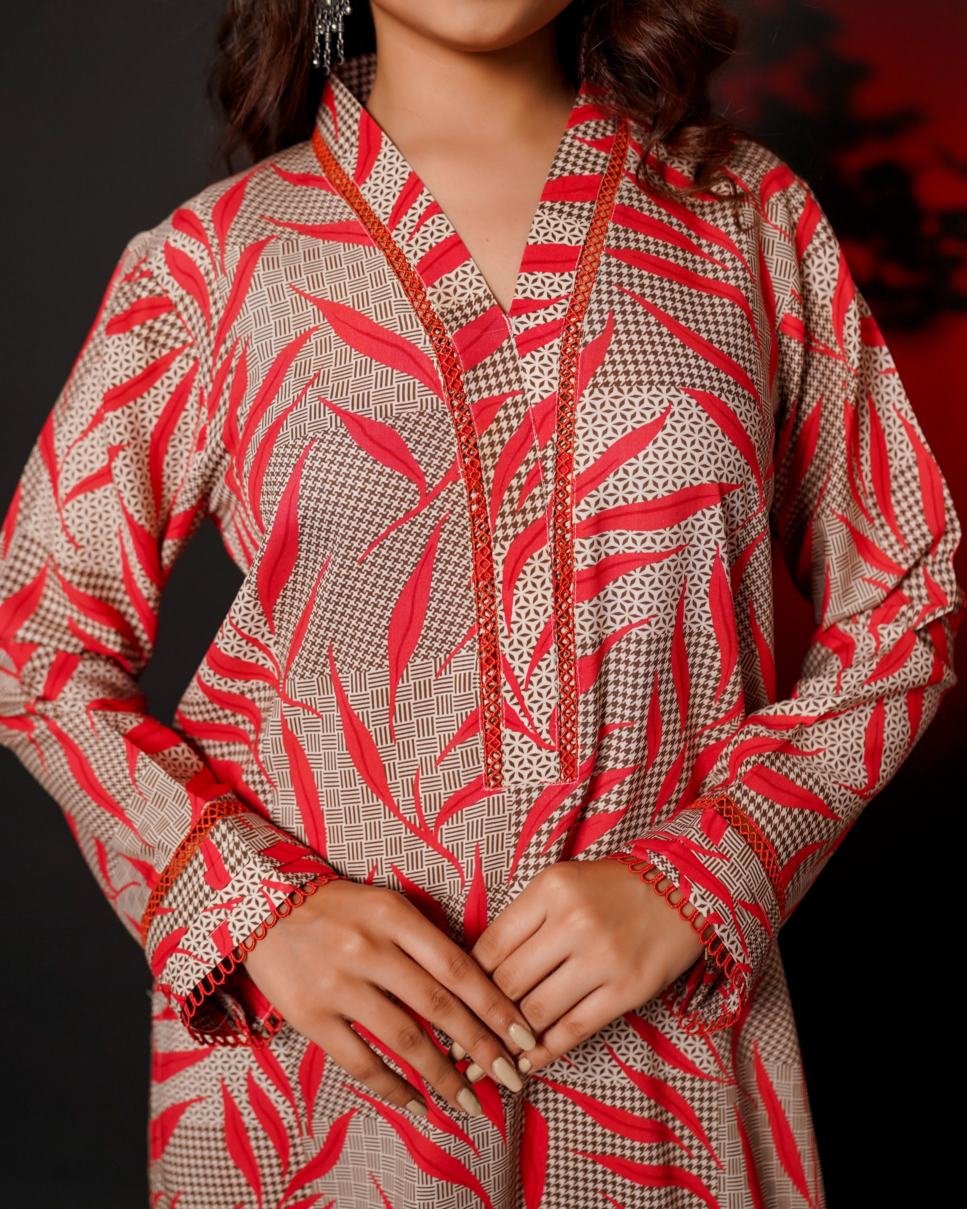 3 Piece Unstitched Linen Suit