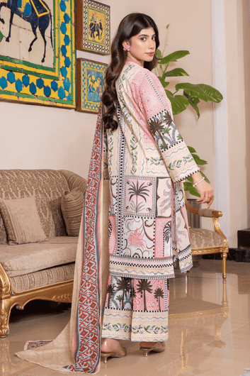 Palm Oasis (Poly Lawn Edition) – Premium Printed Lawn 3 Piece Suit