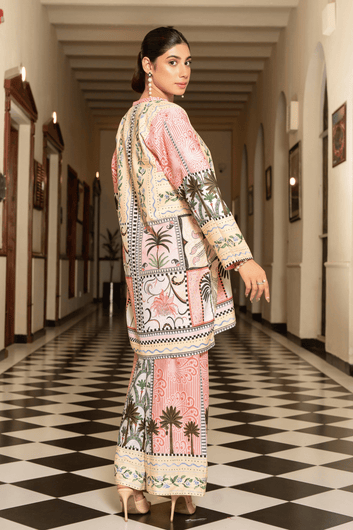 Palm Oasis (Without Dupatta) – Premium Printed Lawn 2 Piece Suit