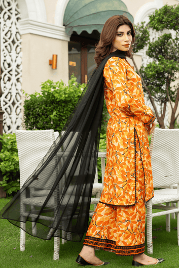 Amber Leaf – Printed Trouser Edit – Premium Printed Lawn 3 Piece Suit
