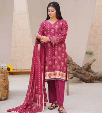 Impressions | 3 Piece Cambric Suit | Unstitched