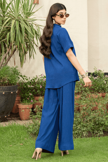 Royal Blue – Crunch Linen Set