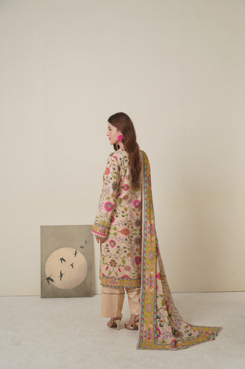 Linen Dress 10 |  3 Piece Unstitched