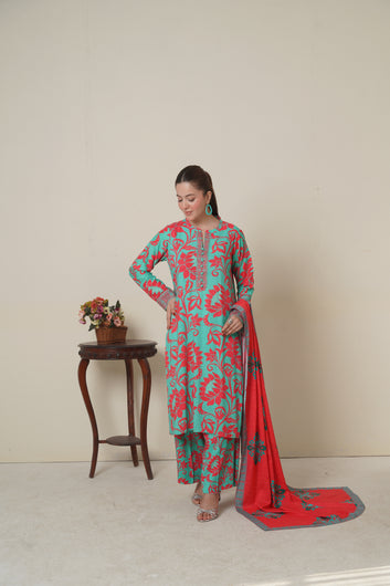 Linen Dress 8 |  3 Piece Unstitched