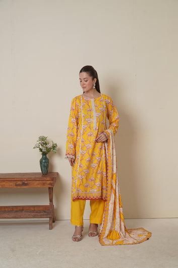 Linen Dress 6 |  3 Piece Unstitched